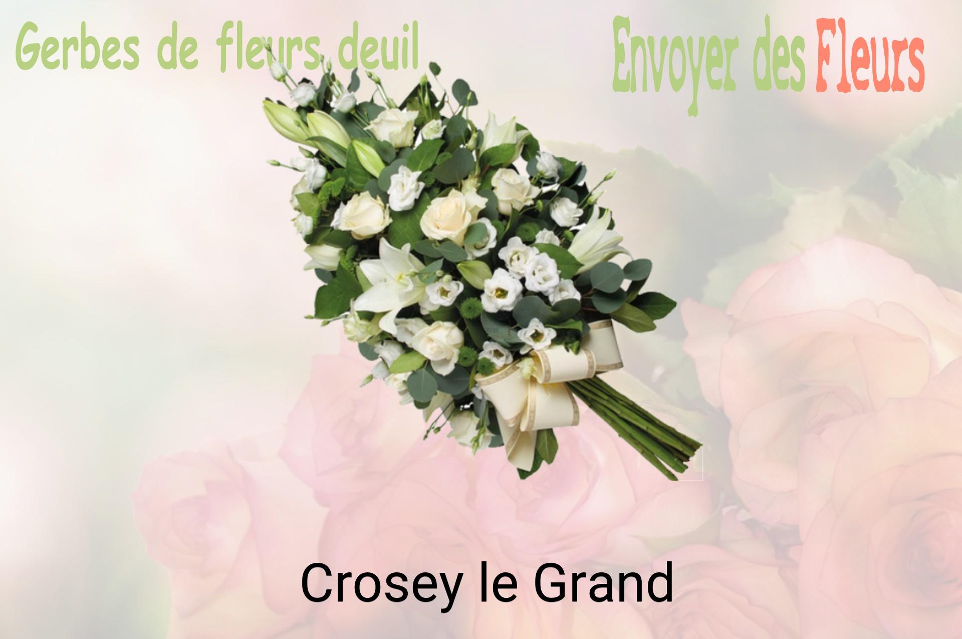 Gerbe de fleurs de deuil livrée à Crosey-le-Grand