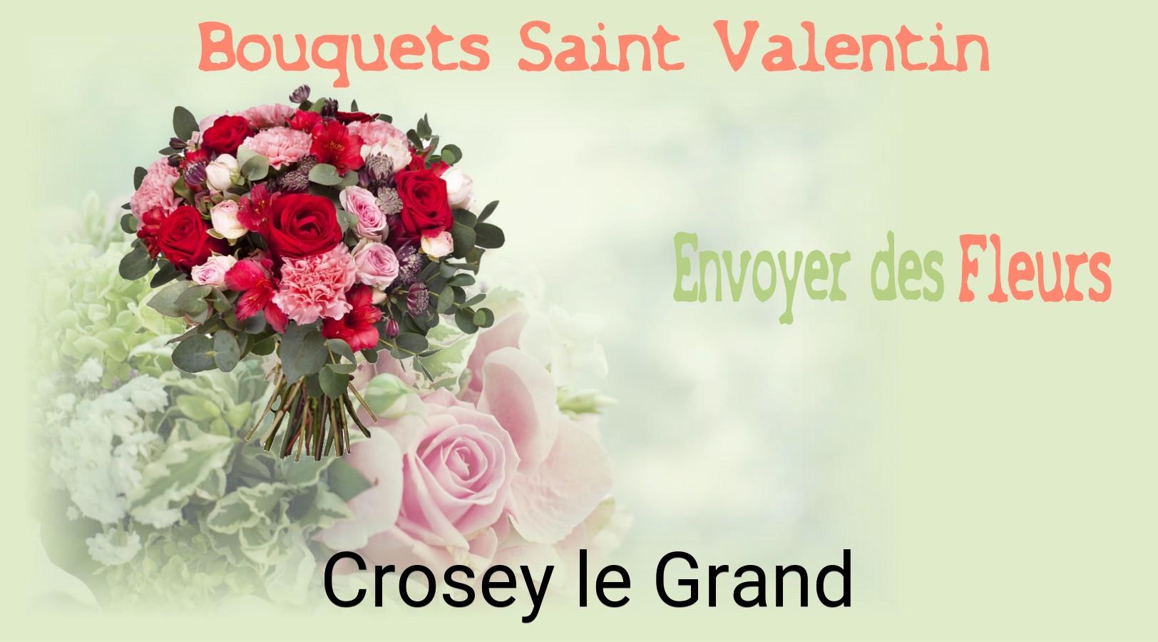 Roses de Saint-Valentin livrées à Crosey-le-Grand